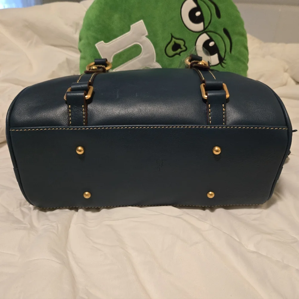 Dooney & Bourke Denim Florentine  Leather Satchel - Small NWT - Picture 4 of 6